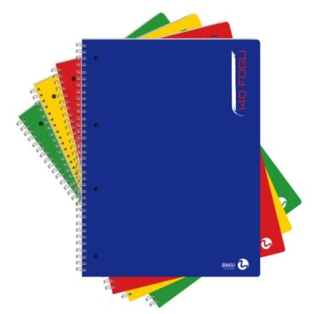 CF3QUADERNO SPIR A4 140FG 5MM ASS. (0112759)