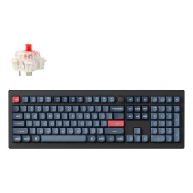 V6 Max (schwarz/blaugrau, DE-Layout, Gateron Jupiter Red, Hot-Swap, RGB) (V6M-D1-DE)