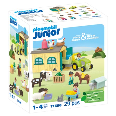 71656 Junior: Bauernhof-Abenteuer mit Traktor, Anhnger und tierischen Freunden