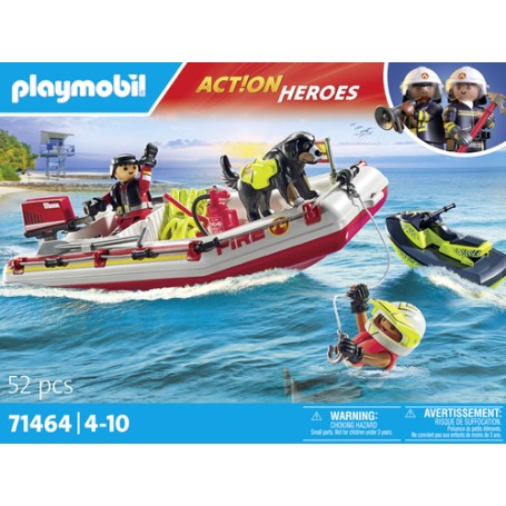 71464 City Action Feuerwehrboot mit Aqua Scooter