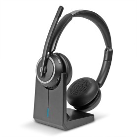 Lindy L118 Auricolare Cablato A Padiglione Ufficio USB tipo-C Bluetooth Base di ricarica Nero (20450)