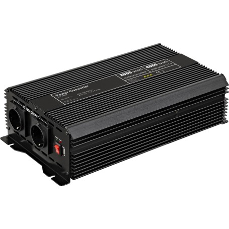 Goobay 58891 adattatore e invertitore Universale 2000 W Nero