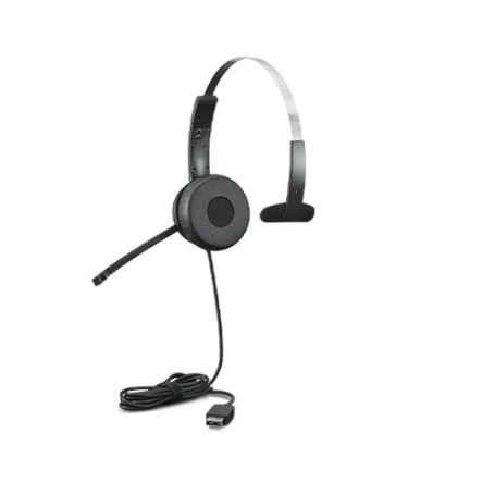 Lenovo 100 Mono Auricolare Cablato A Padiglione Ufficio USB tipo A Nero (4XD1B61617)