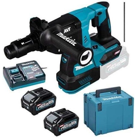 Akku-Kombihammer HR004GM201 XGT, 40Volt (blau/schwarz, 2x Li-Ionen Akku 4Ah, MAKPAC)