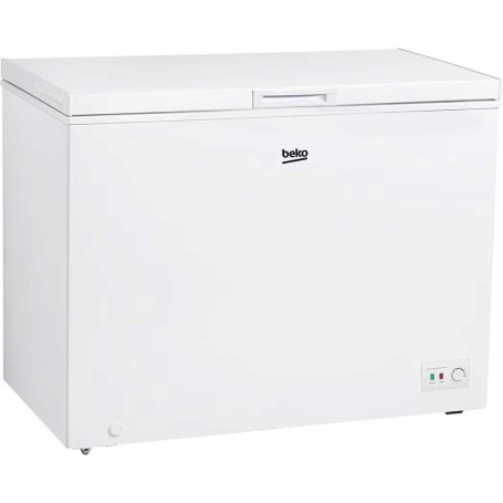 Congelatore a pozzetto Beko CF316EWN, larghezza 112 cm, capacità 308 L, colore bianco.