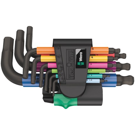 950/9 Hex-Plus Multicolour 2 Winkelschlsselsatz, 9-teilig (mit Halteclip, BlackLaser-Oberflche) (05133164001)