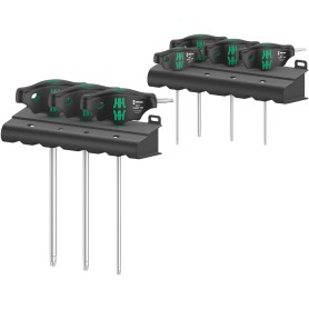 467/7 TORX HF Set 1 Quergriff-Schraubendreher + Rack, 7-teilig (schwarz/grn, mit Haltefunktion) (05023452001)