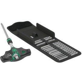 Kraftform Kompakt 400 RA Set 1, mit Ratschenfunktion (schwarz/grn, 1/4", 17-teilig) (05023471001)