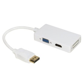 Link Accessori LKADAT21 cavo e adattatore video DisplayPort DVI-I + VGA (D-Sub) + HDMI Bianco (LKADAT21)