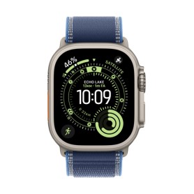 Apple Trail Loop blu/blu acceso (49 mm) - M/L - Titanio naturale (MFT74ZM/A)