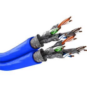 Goobay CAT 7A Duplex-Netzwerkkabel S/FTP PiMF blau - Kupferleiter CU AWG 22/1 (75716)