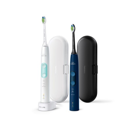 Philips 4500 series HX6851/34 spazzolino elettrico Adulto Spazzolino elettrico sonico Colore menta, Bianco (HX6851/34)