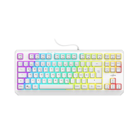 Hama Exodus 220 TKL tastiera Gaming USB QWERTZ Tedesco Bianco (00217819)