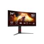 AOC G4 34'' CU34G4CA Monitor PC 86,4 cm (34") 3440 x 1440 Pixel Nero, Rosso