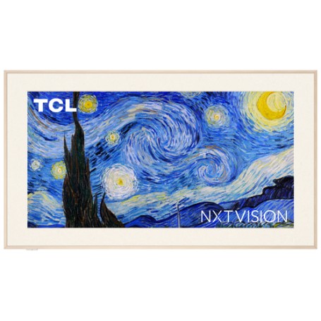 TCL Smart TV Art QLED 4K 65" 65A300W, Motion Clarity PRO, Dolby Vision IQ, HDR10+, Dolby Atmos, Controlli vocali, Google TV