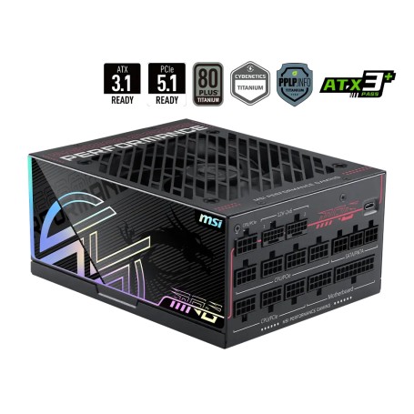 MSI MPG Ai1300TS PCIE5 alimentatore per computer 1300 W 24-pin ATX ATX Nero (306-7ZPUB11-CE0)