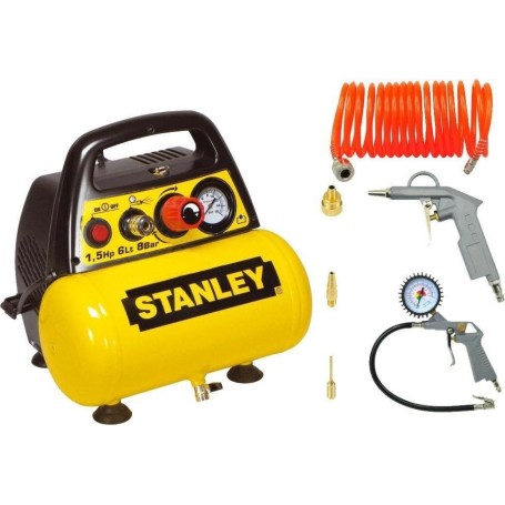 ÖLFREIER KOMPRESSOR 6L+PNEUMATISCHER SATZ STANLEY (C6BB304STN071)
