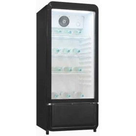 Frigorifero Exquisit GKS180-GT-430D nero con porta in vetro, larghezza 54 cm, 200 L, nero