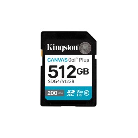 Kingston Technology 512GB SDXC Canvas Go Plus Gen4 200MB/s C10 UHS-I U3 V30 (SDG4/512GB)