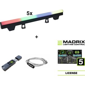 EUROLITE Set 5x LED PT-100/32 Pixel DMX Tube + Madrix Software (20000907)