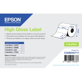 Epson High Gloss Label - Die-cut Roll: 102mm x 51mm, 2310 labels (C33S045717)