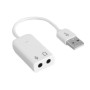 SCHEDA AUDIO USB 2.0 WHITE PER MAC OS / WINDOWS / LINUX (TY.USB135)