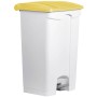 Helit H2402318 bidone per la spazzatura 90 L Quadrato Plastica Bianco, Giallo