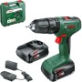 Akku-Schlagbohrschrauber EasyImpact 18V-40 (grn/schwarz, 2x Li-Ionen Akku 2,0Ah, Koffer, POWER FOR ALL ALLIANCE) (06039D8108)