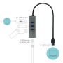 i-tec Metal U3METALG3HUB hub di interfaccia USB 3.2 Gen 1 (3.1 Gen 1) Type-A 5000 Mbit/s Grigio (U3METALG3HUB)