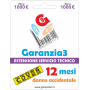 GARANZIA 3 Cover 1000 - Danno Accidentale TV Fotografia Telefonia fino a 1000,00 Euro (G3CPD1000)