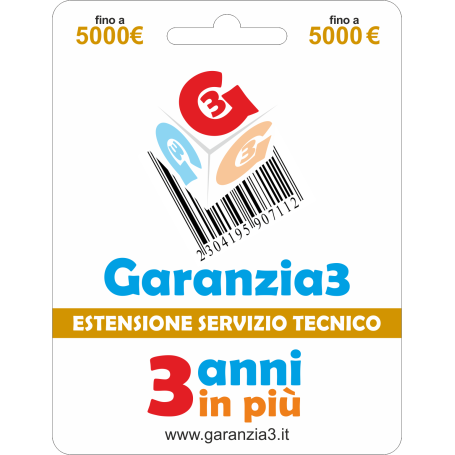 GARANZIA 3 Estensione del Servizio Tecnico Fino a 5.000,00 Euro - Garanzia3 (EXTGAR4)