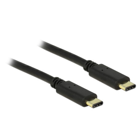 DeLOCK 2m, 2xUSB2.0-C cavo USB USB 2.0 USB C Nero (83332)