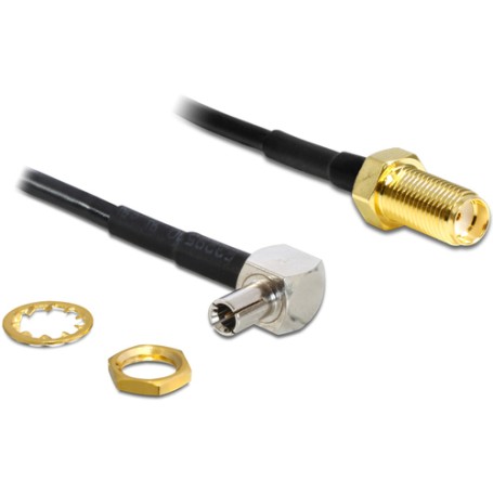 DeLOCK 88487 cavo coassiale 1,45 m TS-9 SMA Nero (88487)