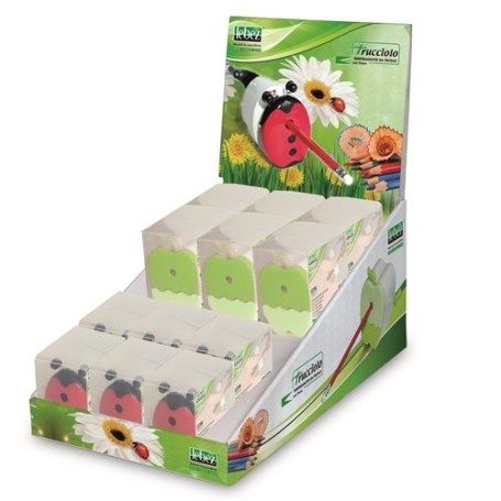 Lebez TEMPERAMATITE DA TAVOLO FRESA Temperamatite manuale Nero, Verde, Rosso, Bianco (80515)
