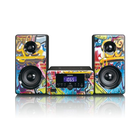Lenco MC-020 Mini impianto audio domestico 10 W Multicolore (MC-020 Tags)