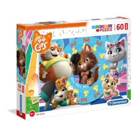 Clementoni 44 Cats Puzzle di contorno 60 pz (26441)