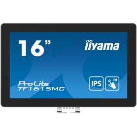 iiyama ProLite TF1615MC-B1 Monitor PC 39,6 cm (15.6") 1920 x 1080 Pixel Full HD Touch screen Nero (TF1615MC-B1)
