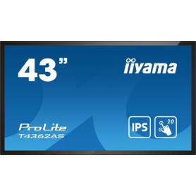iiyama T4362AS-B1 visualizzatore di messaggi Pannello piatto interattivo 108 cm (42.5") IPS 500 cd/m² 4K Ultra HD  (T4362AS-B1)