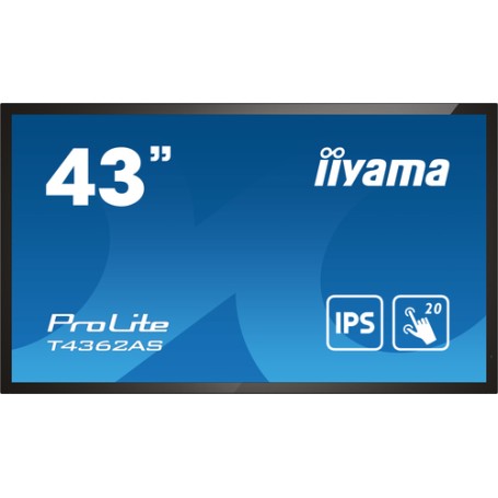 iiyama T4362AS-B1 visualizzatore di messaggi Pannello piatto interattivo 108 cm (42.5") IPS 500 cd/m² 4K Ultra HD  (T4362AS-B1)