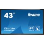 iiyama T4362AS-B1 visualizzatore di messaggi Pannello piatto interattivo 108 cm (42.5") IPS 500 cd/m² 4K Ultra HD  (T4362AS-B1)