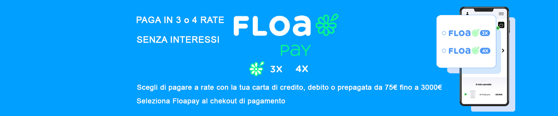 FLOAPAY PAGA IN 3/4 RATE